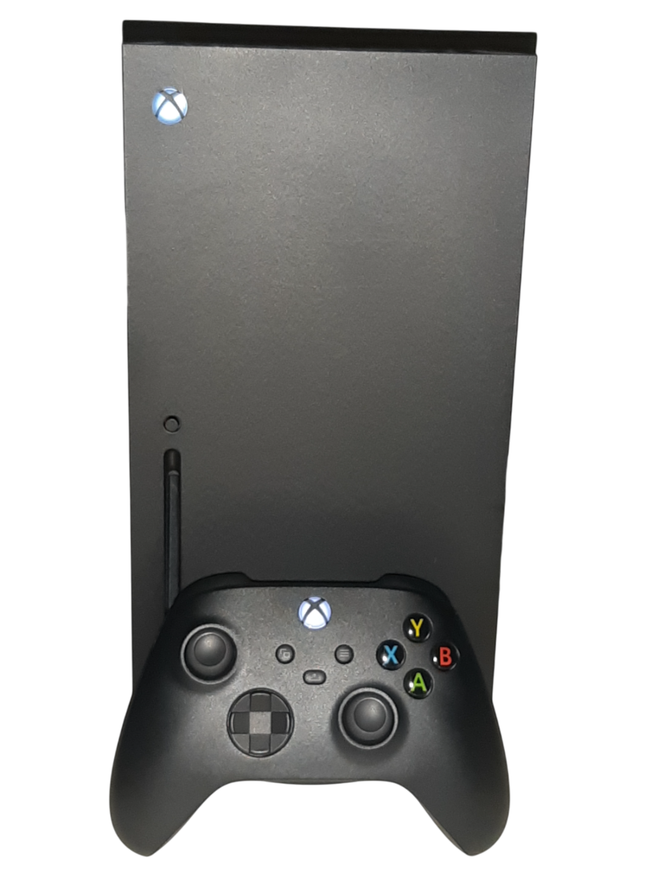 Xbox Series X con su mando — la consola insignia para Game Pass Ultimate